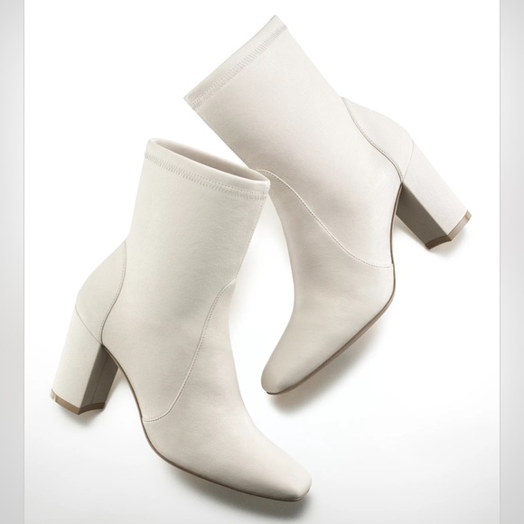 Stuart Weitzman The CARESSA 80 Seashell Stretch Nappa Leather 6.5 M - Picture 8 of 8